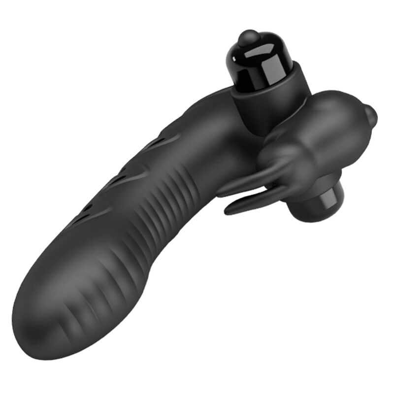 Pretty Love Vance Black Rabbit Vibrator Finger Cover | Niks.fi verkkokauppa