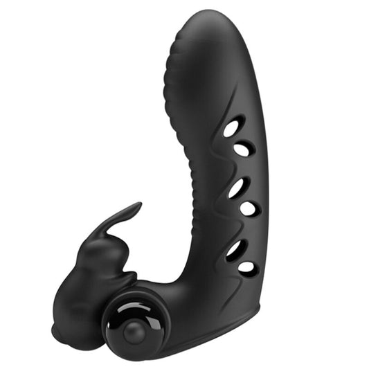 Pretty Love Vance Black Rabbit Vibrator Finger Cover | Niks.fi verkkokauppa