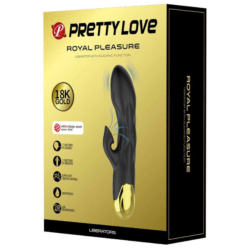 Pretty Loveblack Rechargeable Gold Plated Luxury Vibrator | Niks.fi verkkokauppa