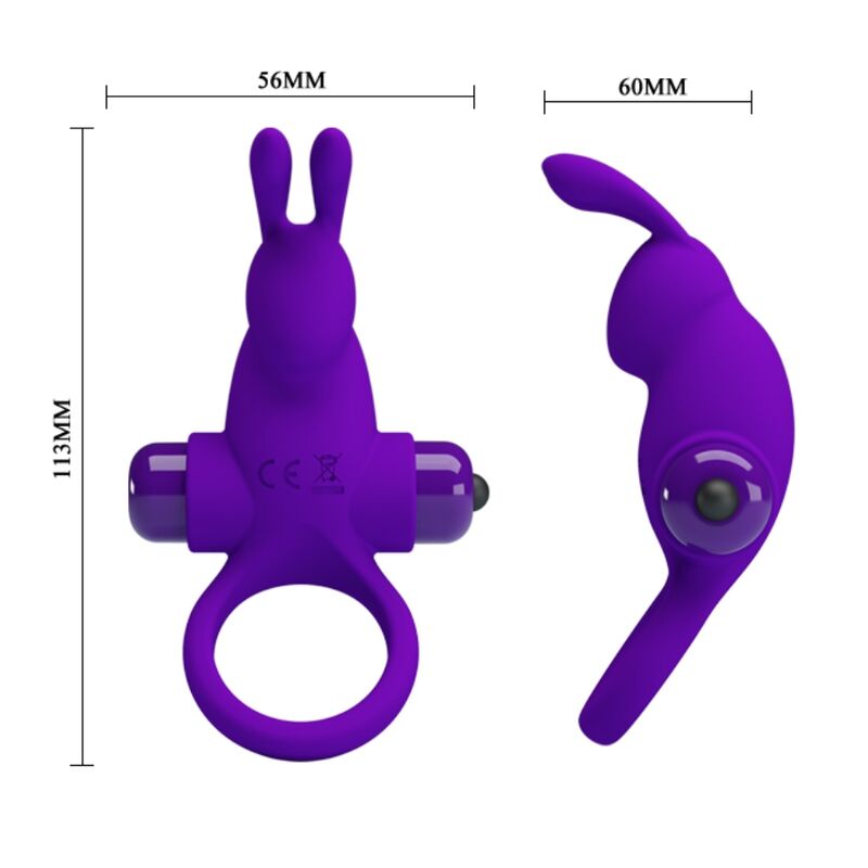 Pretty Love Vibrator Ring I Rabbit For Purple Penis | Niks.fi verkkokauppa