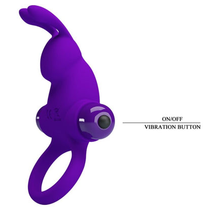 Pretty Love Vibrator Ring I Rabbit For Purple Penis | Niks.fi verkkokauppa