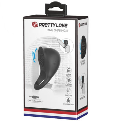 Pretty Love Vibrating Penis Ring With Black Tongue | Niks.fi verkkokauppa
