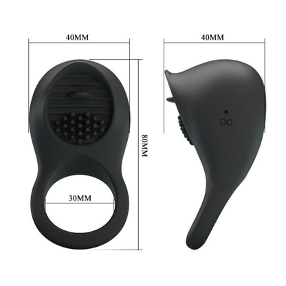 Pretty Love Vibrating Penis Ring With Black Tongue | Niks.fi verkkokauppa