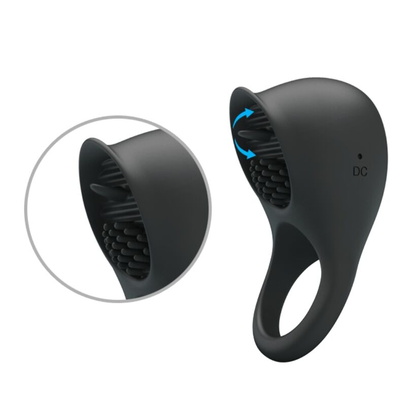 Pretty Love Vibrating Penis Ring With Black Tongue | Niks.fi verkkokauppa