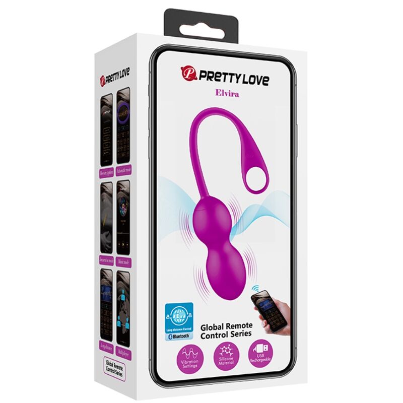 Pretty Love Elvira Rechargeable Vibrating Balls Purple | Niks.fi verkkokauppa