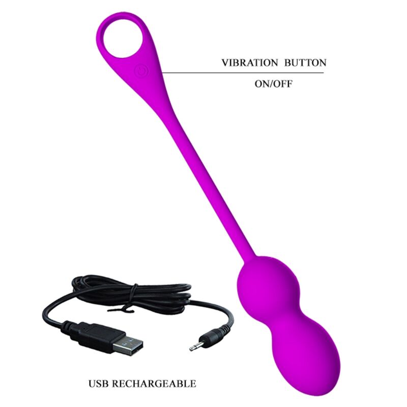 Pretty Love Elvira Rechargeable Vibrating Balls Purple | Niks.fi verkkokauppa