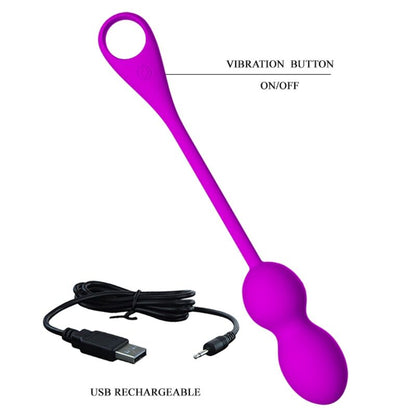 Pretty Love Elvira Rechargeable Vibrating Balls Purple | Niks.fi verkkokauppa