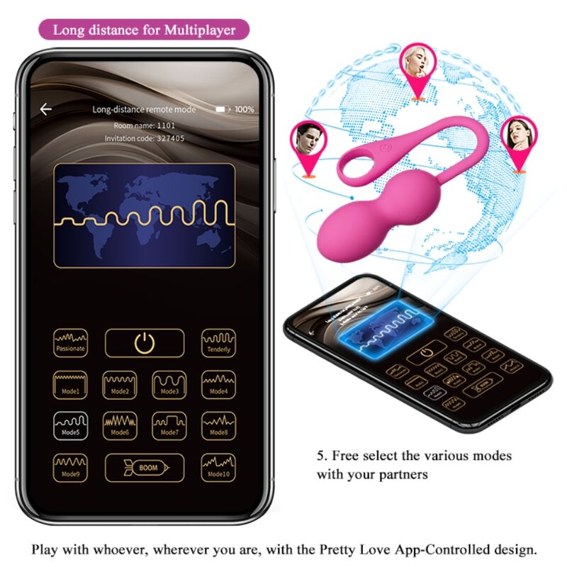 Pretty Love Elvira Pink Rechargeable Vibrating Balls | Niks.fi verkkokauppa