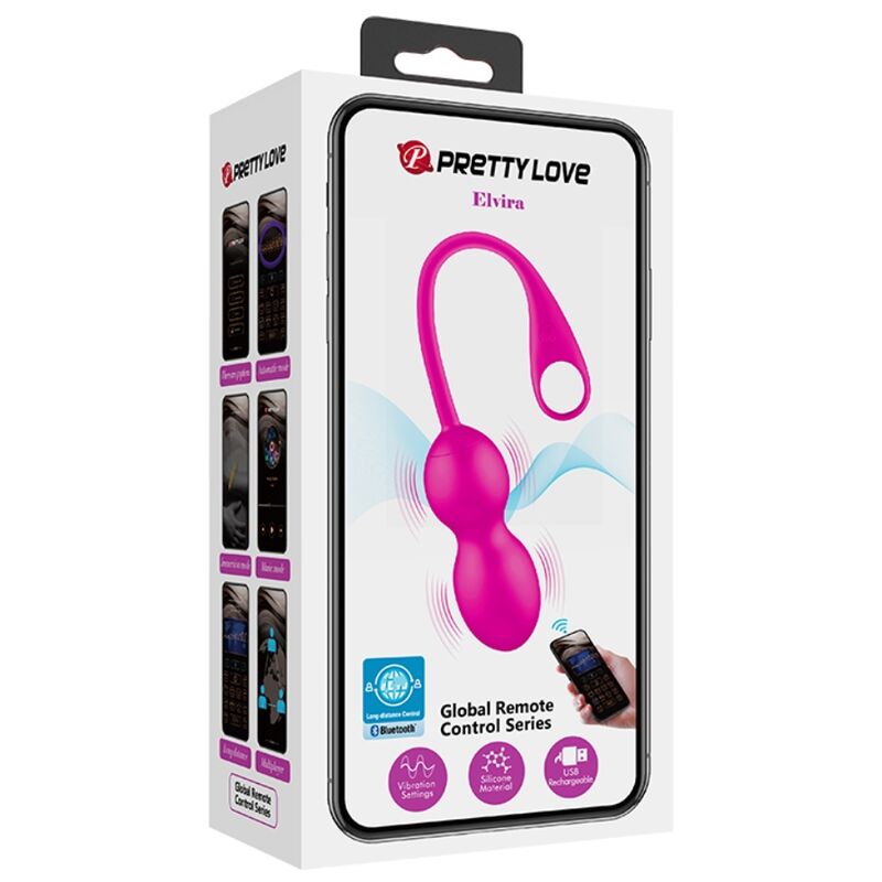 Pretty Love Elvira Pink Rechargeable Vibrating Balls | Niks.fi verkkokauppa
