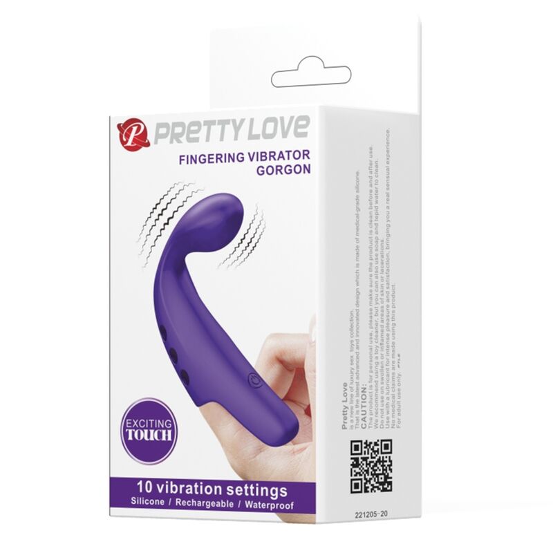 Pretty Love Gorgon Purple Rechargeable Finger Vibrator | Niks.fi verkkokauppa