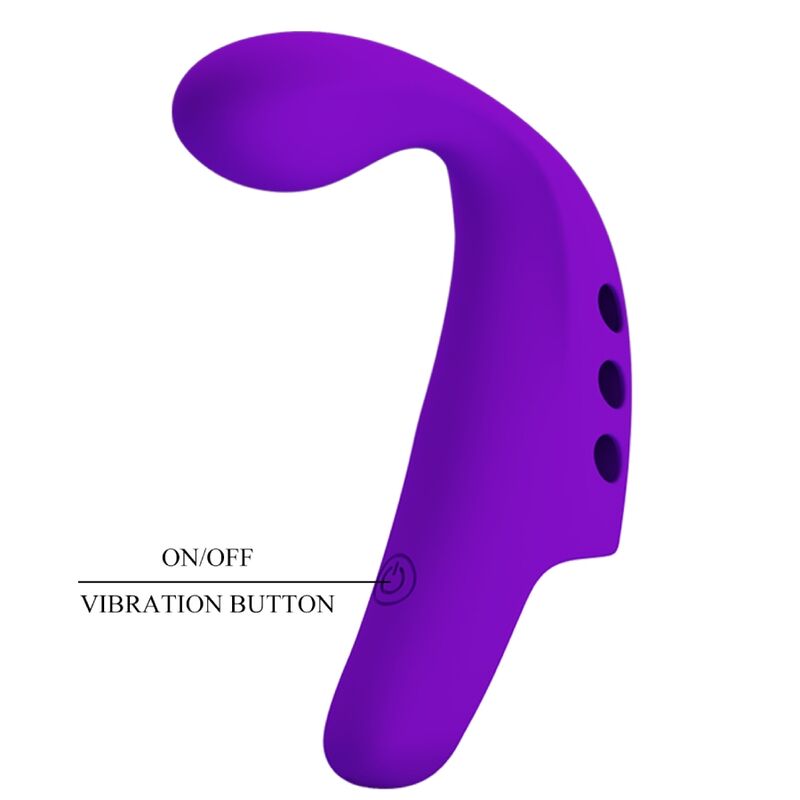 Pretty Love Gorgon Purple Rechargeable Finger Vibrator | Niks.fi verkkokauppa