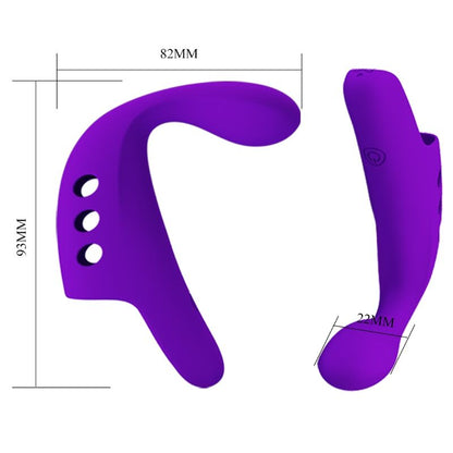 Pretty Love Gorgon Purple Rechargeable Finger Vibrator | Niks.fi verkkokauppa