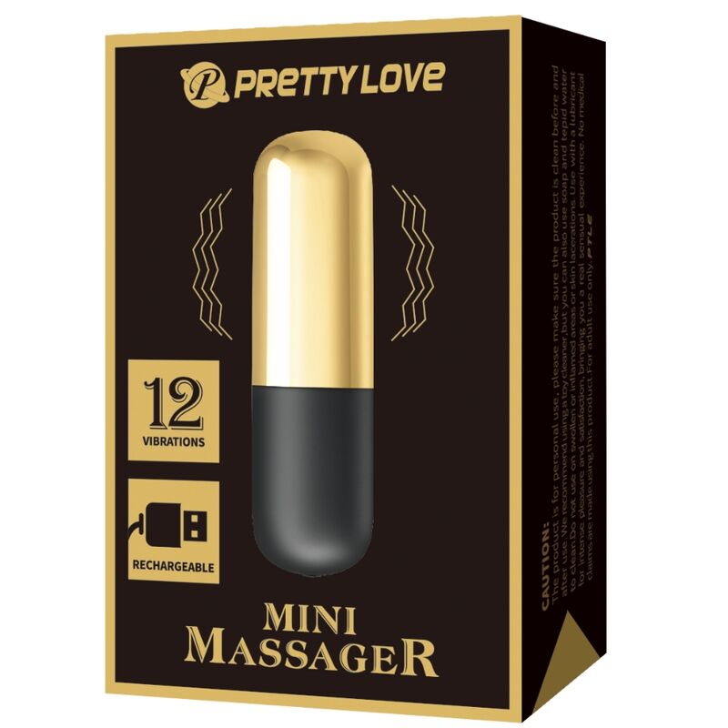 Pretty Love Golden Rechargeable Bullet Vibrator | Niks.fi verkkokauppa