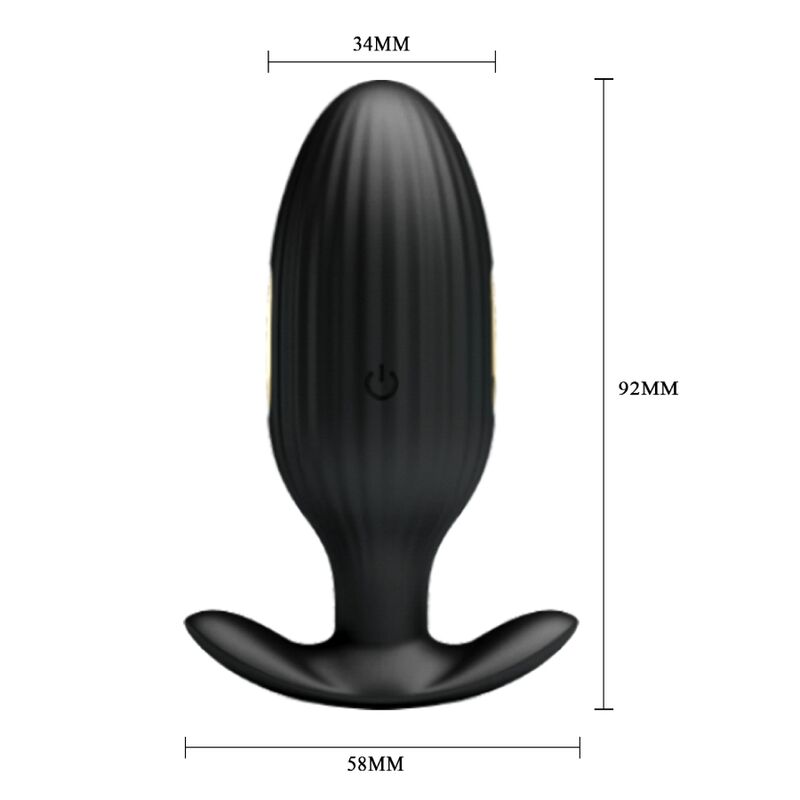 Pretty Love Jefferson App Controlled Anal Plug Black | Niks.fi verkkokauppa