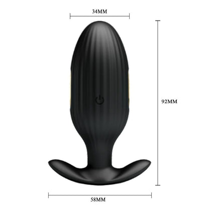 Pretty Love Jefferson App Controlled Anal Plug Black | Niks.fi verkkokauppa