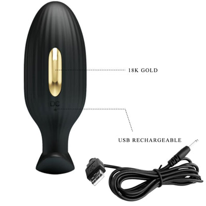 Pretty Love Jefferson App Controlled Anal Plug Black | Niks.fi verkkokauppa