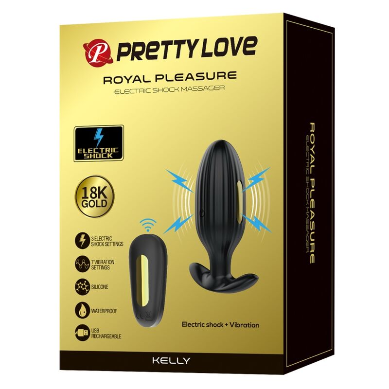 Pretty Love Kelly Plug Anal Rechargeable Vibrator Black | Niks.fi verkkokauppa