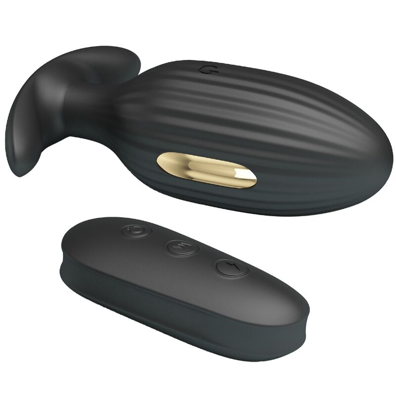Pretty Love Kelly Plug Anal Rechargeable Vibrator Black | Niks.fi verkkokauppa