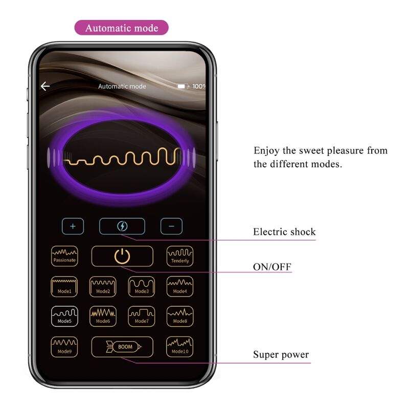 Pretty Love Jefferson App Controlled Anal Plug Black | Niks.fi verkkokauppa