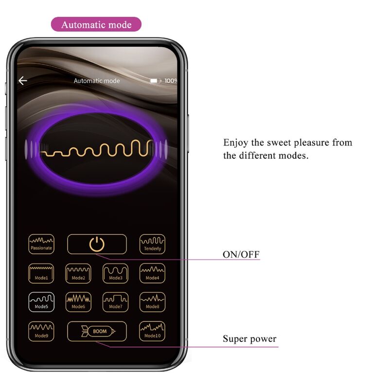 Pretty Love Nymph Vibrating Egg App Controlled Purple | Niks.fi verkkokauppa