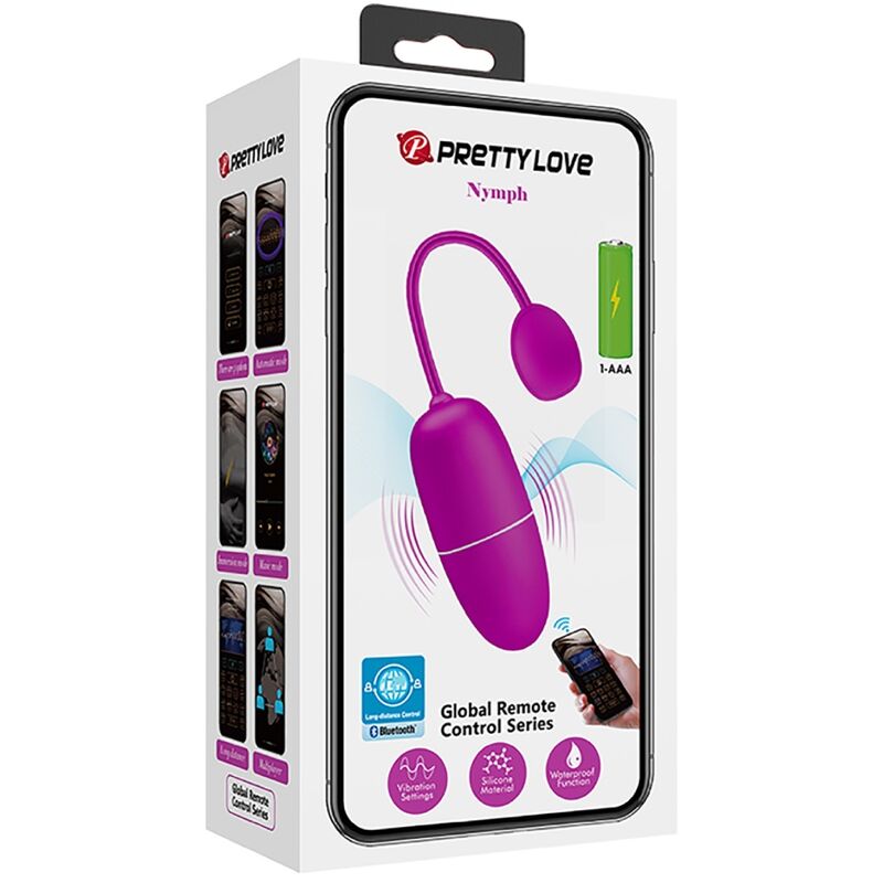 Pretty Love Nymph Vibrating Egg App Controlled Purple | Niks.fi verkkokauppa