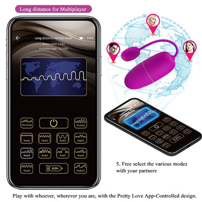 Pretty Love Nymph Vibrating Egg App Controlled Purple | Niks.fi verkkokauppa