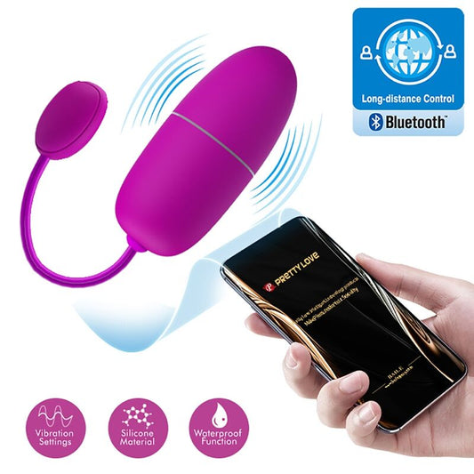 Pretty Love Nymph Vibrating Egg App Controlled Purple | Niks.fi verkkokauppa