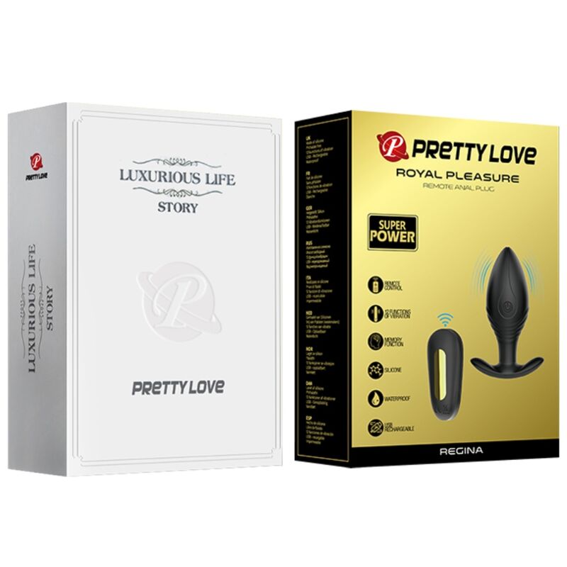 Pretty Love Regina Anal Plug Rechargeable Vibrator Black | Niks.fi verkkokauppa