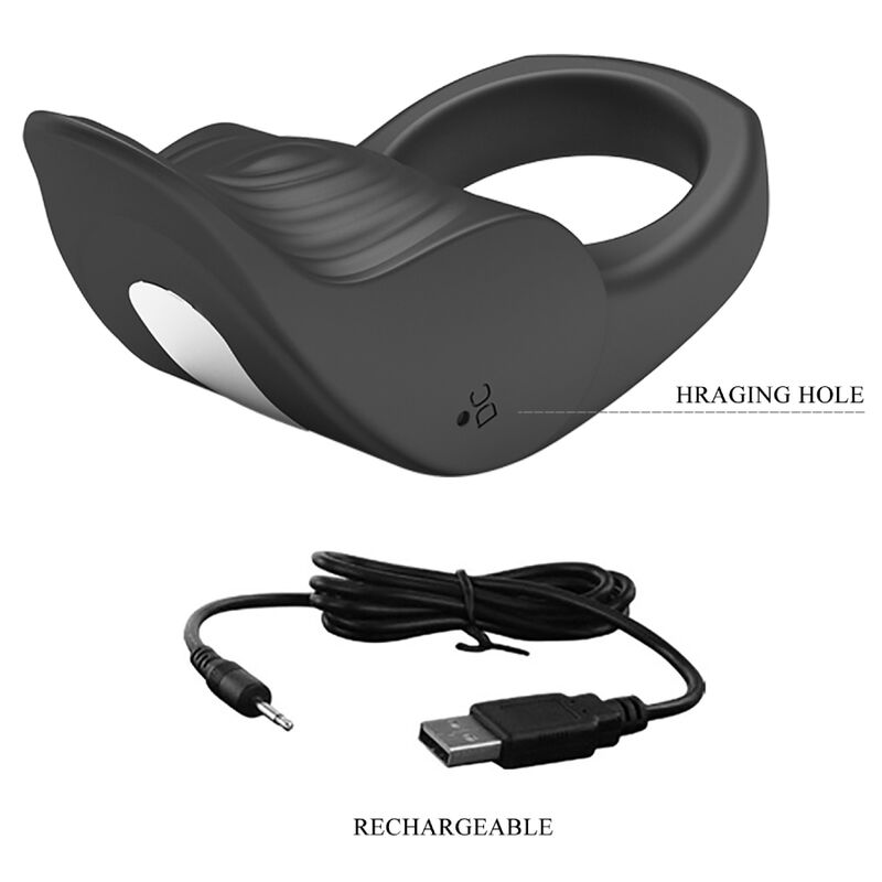 Pretty Love Susanna Vibrating Penis Ring Black | Niks.fi verkkokauppa