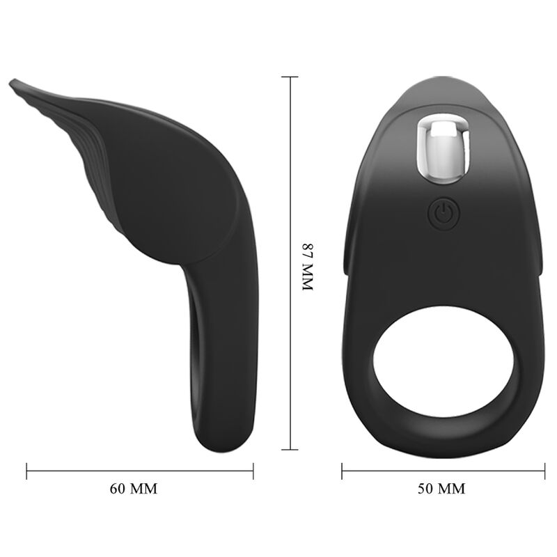 Pretty Love Susanna Vibrating Penis Ring Black | Niks.fi verkkokauppa