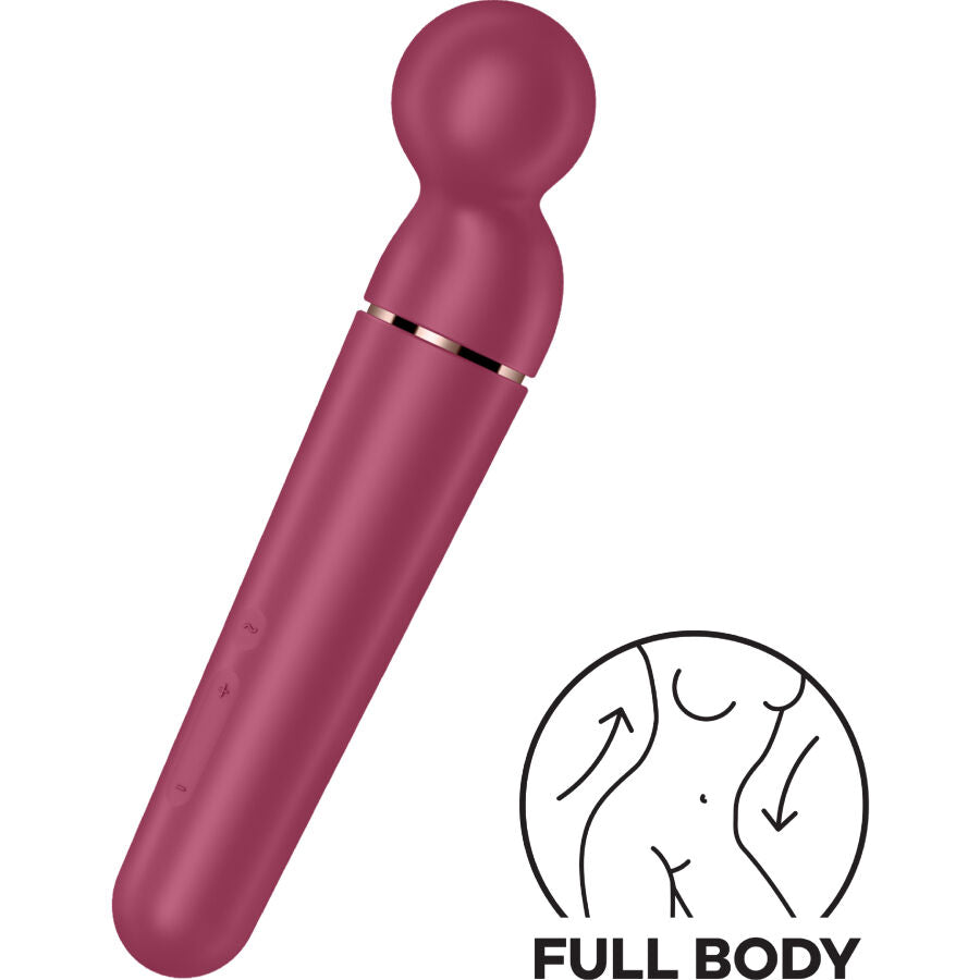 Satisfyer Planet Wand-Er Vibrator Massager Berry | Niks.fi verkkokauppa