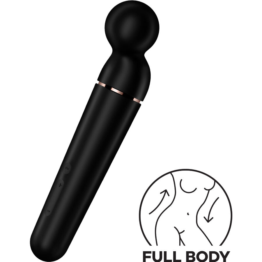 Satisfyer Planet Wand-Er Vibrator Massager Black | Niks.fi verkkokauppa