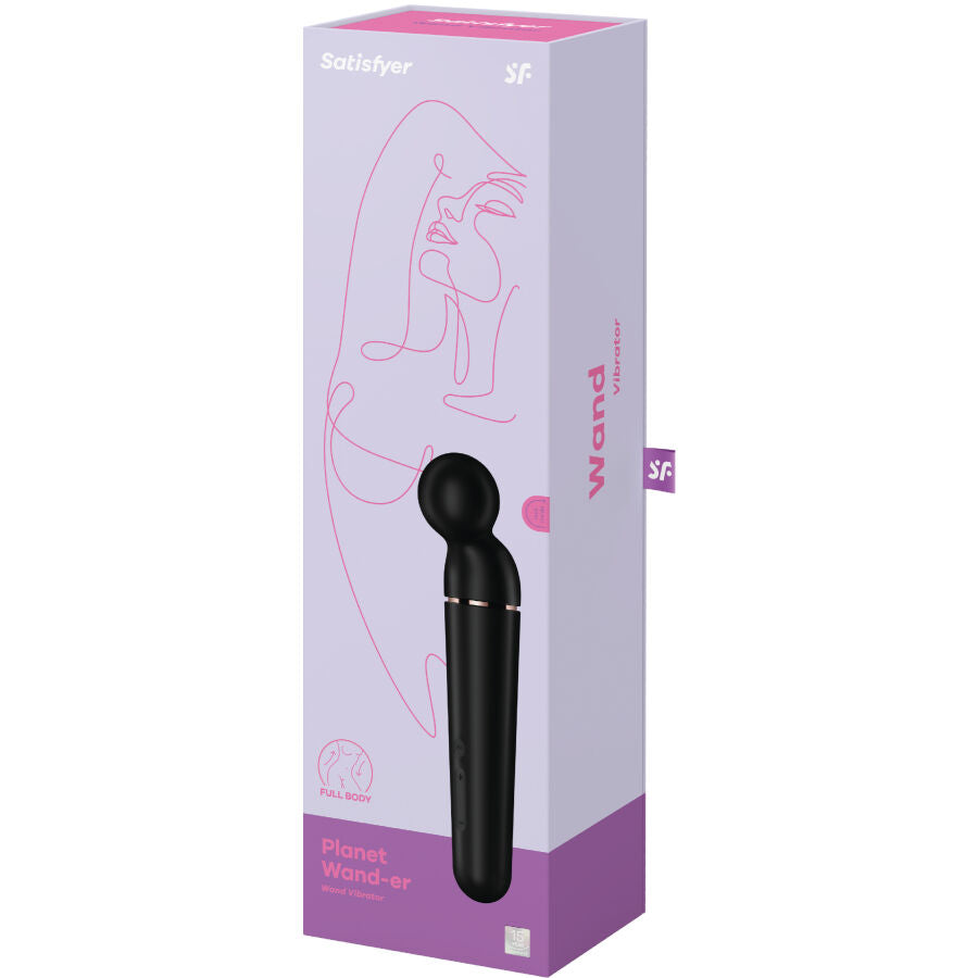 Satisfyer Planet Wand-Er Vibrator Massager Black | Niks.fi verkkokauppa