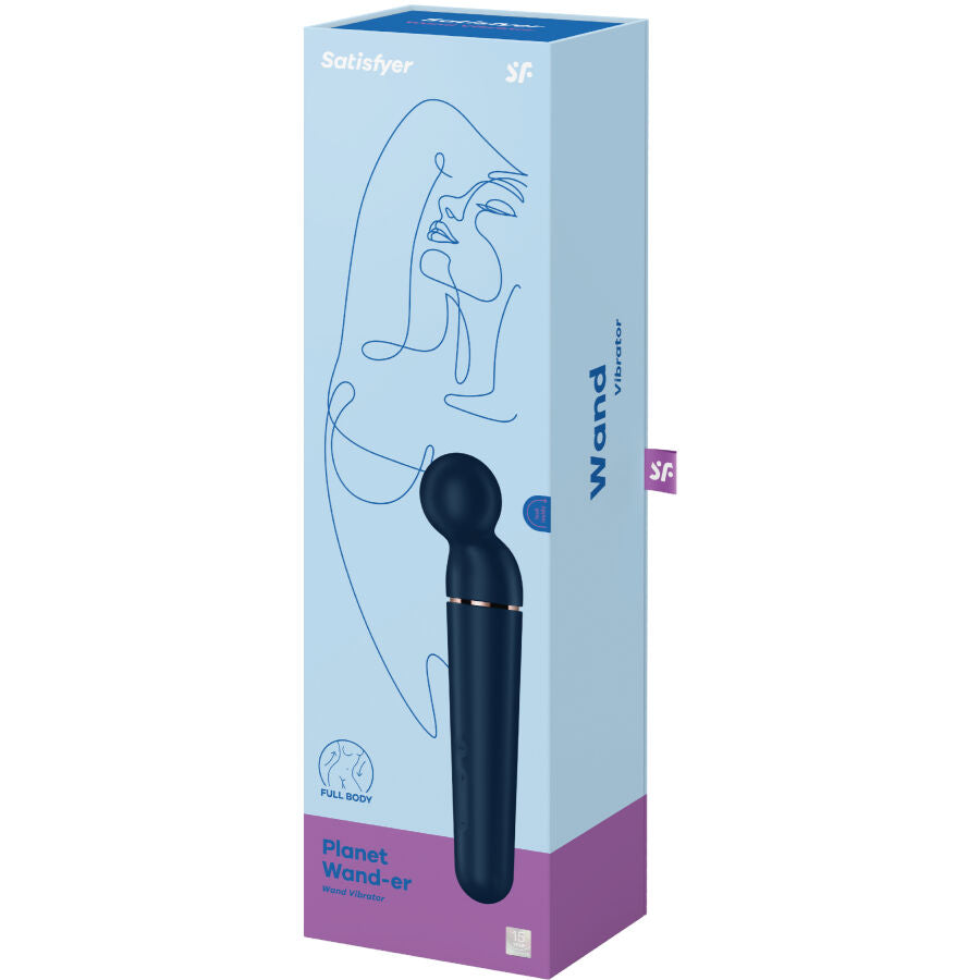 Satisfyer Planet Wand-Er Vibrator Massager Blue | Niks.fi verkkokauppa
