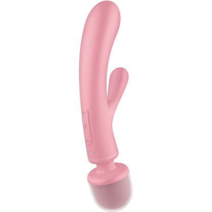 Satisfyer Triple Lover Rabbit Vibrator Massager Pink | Niks.fi verkkokauppa
