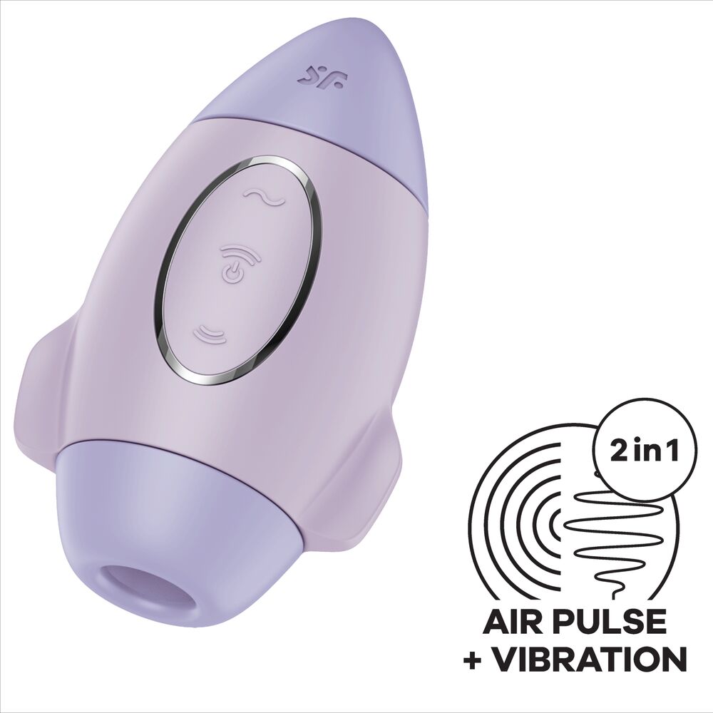 Satisfyer Mission Control Lilac Small Double Impulse Vibrator | Niks.fi verkkokauppa