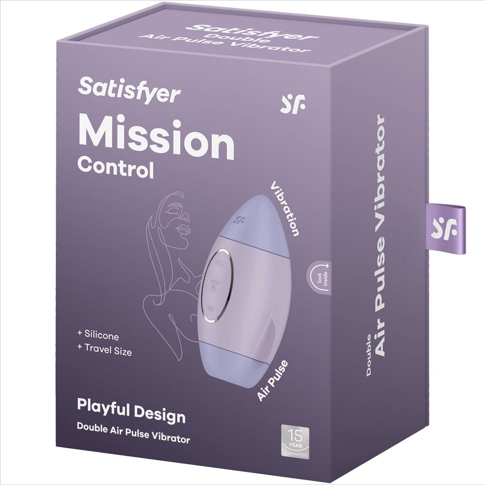Satisfyer Mission Control Lilac Small Double Impulse Vibrator | Niks.fi verkkokauppa
