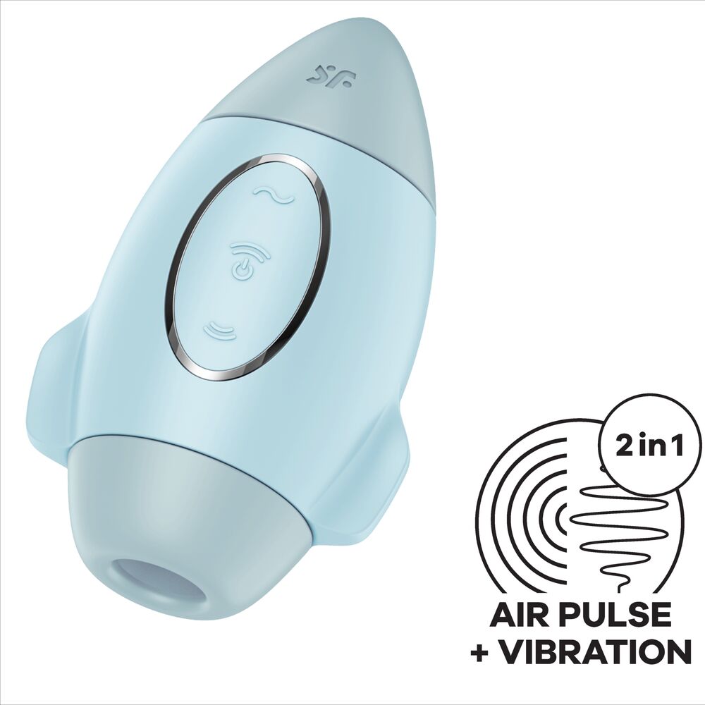 Satisfyer Mission Control Blue Small Double Impulse Vibrator | Niks.fi verkkokauppa