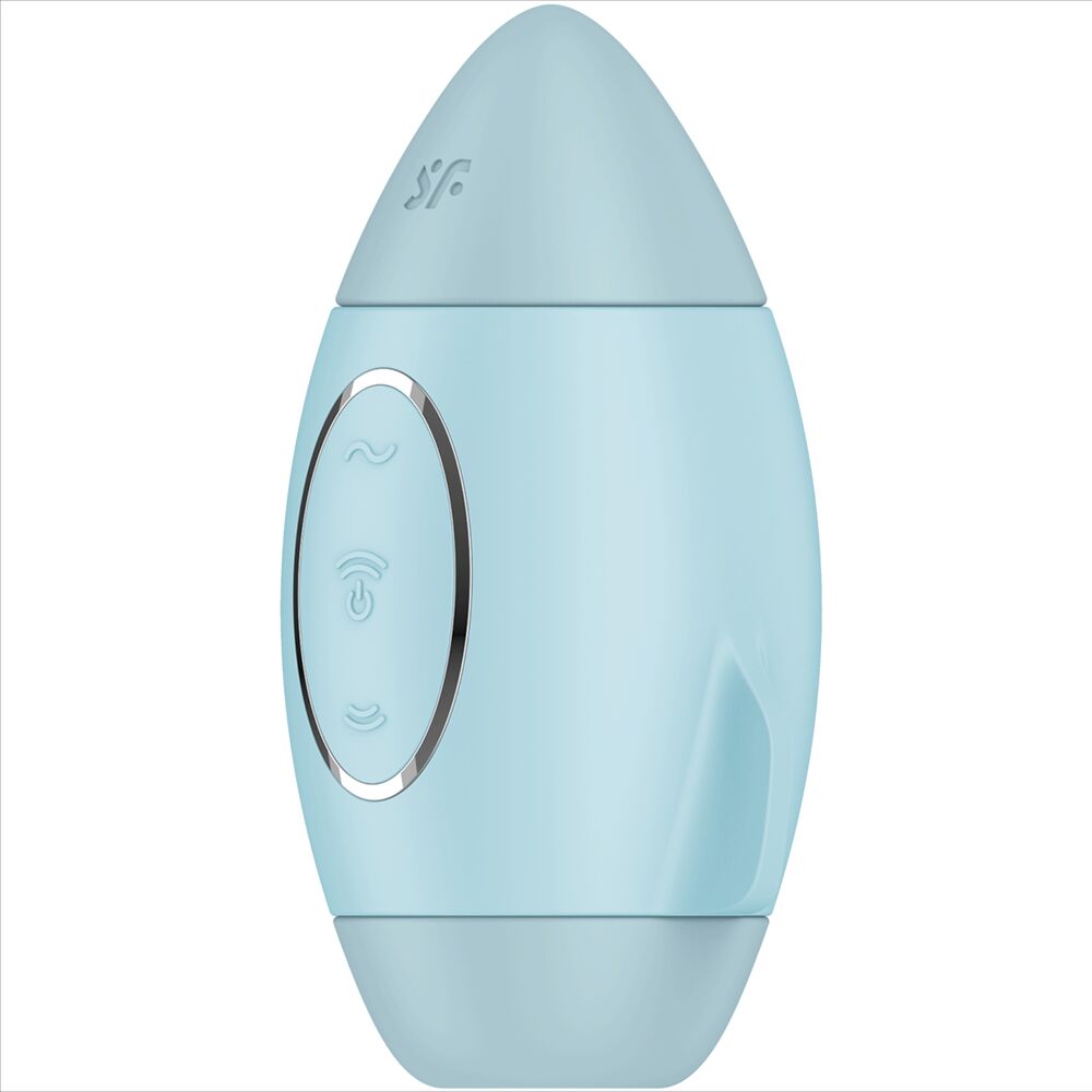 Satisfyer Mission Control Blue Small Double Impulse Vibrator | Niks.fi verkkokauppa