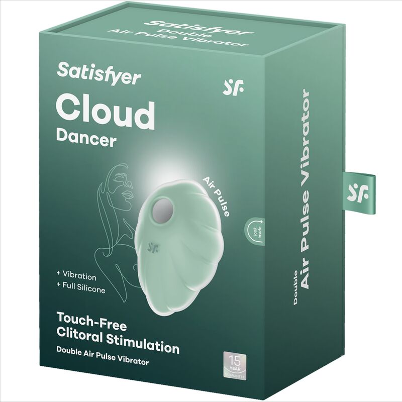 Satisfyer Cloud Dancer Green Air Pulse Vibrator | Niks.fi verkkokauppa