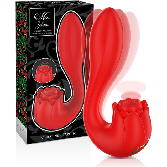 Mia Selena Stimulator Vibrating + Tapping Red | Niks.fi verkkokauppa