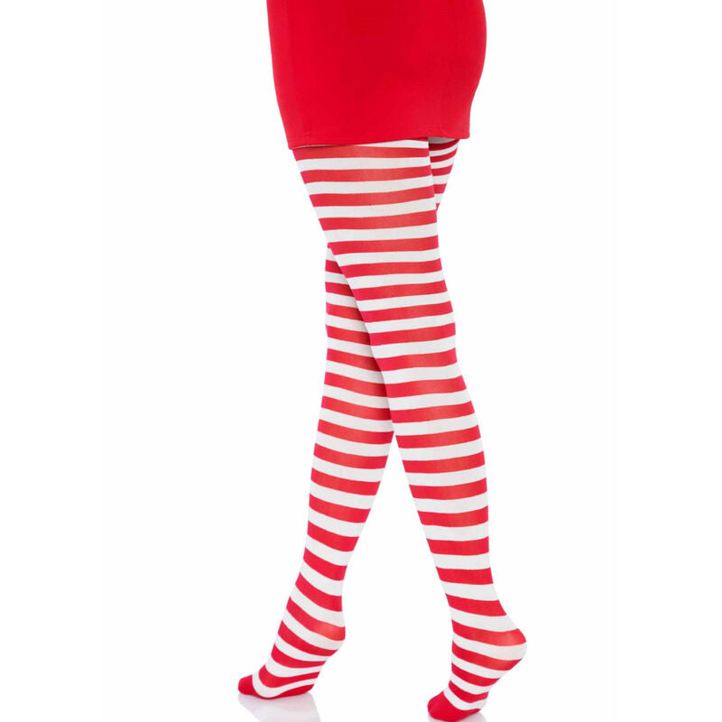 Leg Avenue White/Red Striped Tights | Niks.fi verkkokauppa