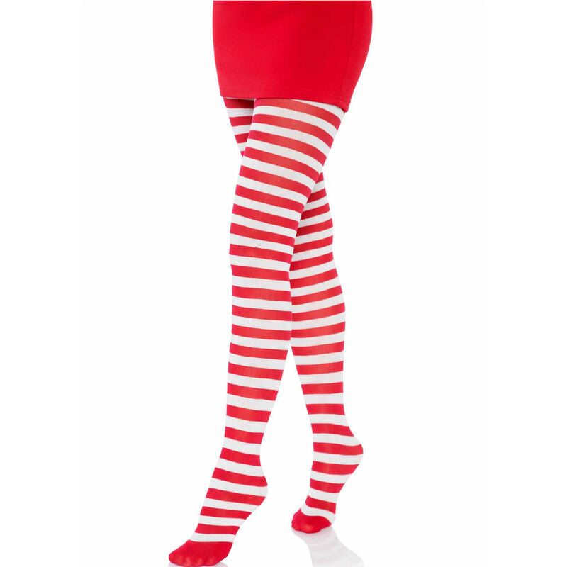 Leg Avenue White/Red Striped Tights | Niks.fi verkkokauppa