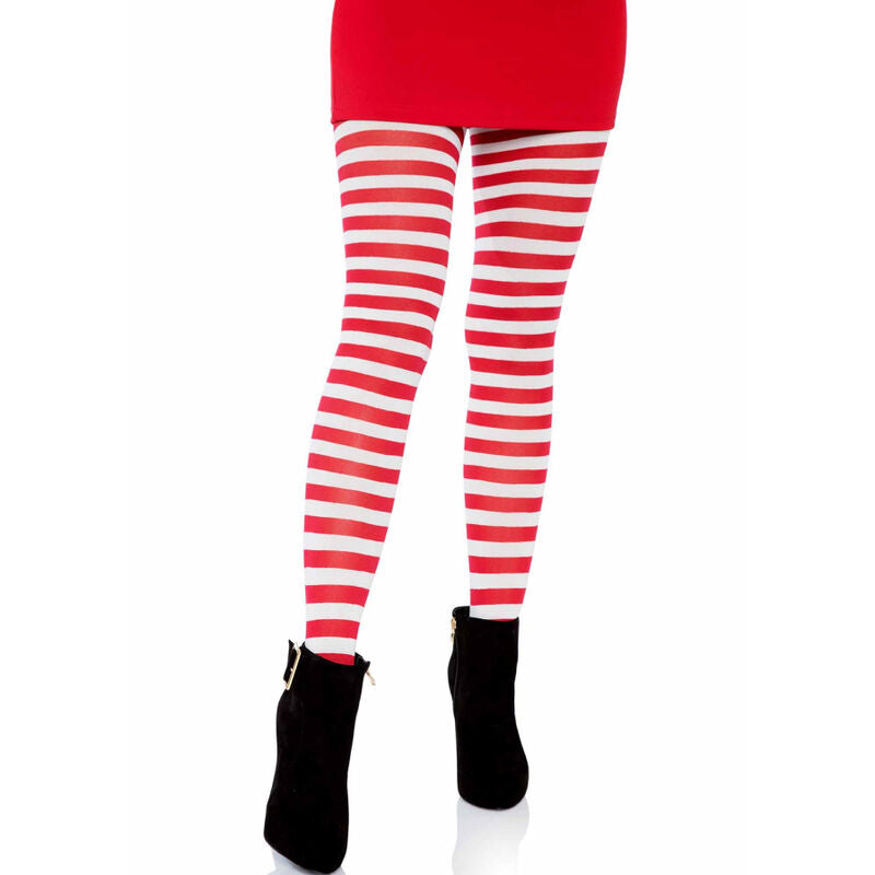 Leg Avenue White/Red Striped Tights | Niks.fi verkkokauppa