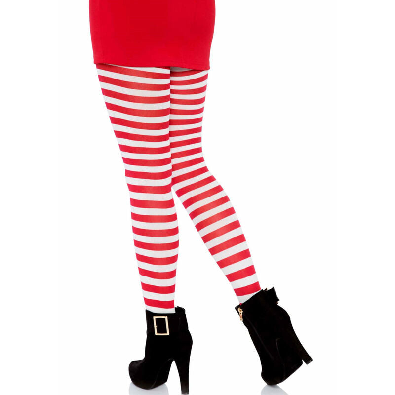 Leg Avenue White/Red Striped Tights | Niks.fi verkkokauppa