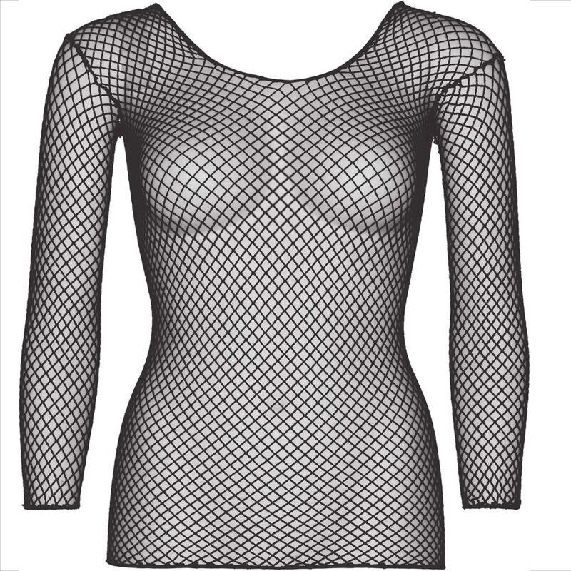 Leg Avenue Fishnet Long Sleeve T-Shirt Black | Niks.fi verkkokauppa