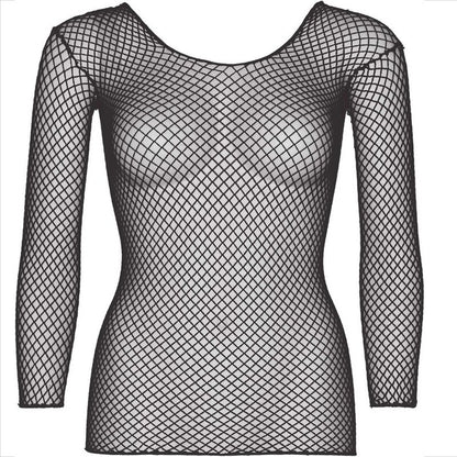 Leg Avenue Fishnet Long Sleeve T-Shirt Black | Niks.fi verkkokauppa