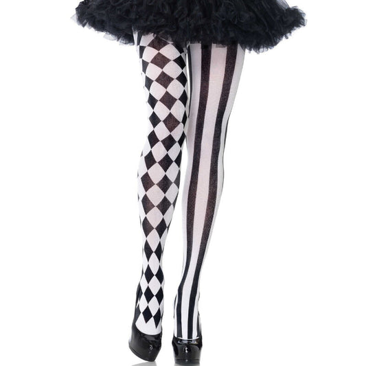 Leg Avenue Black/White Harlequin Tights | Niks.fi verkkokauppa