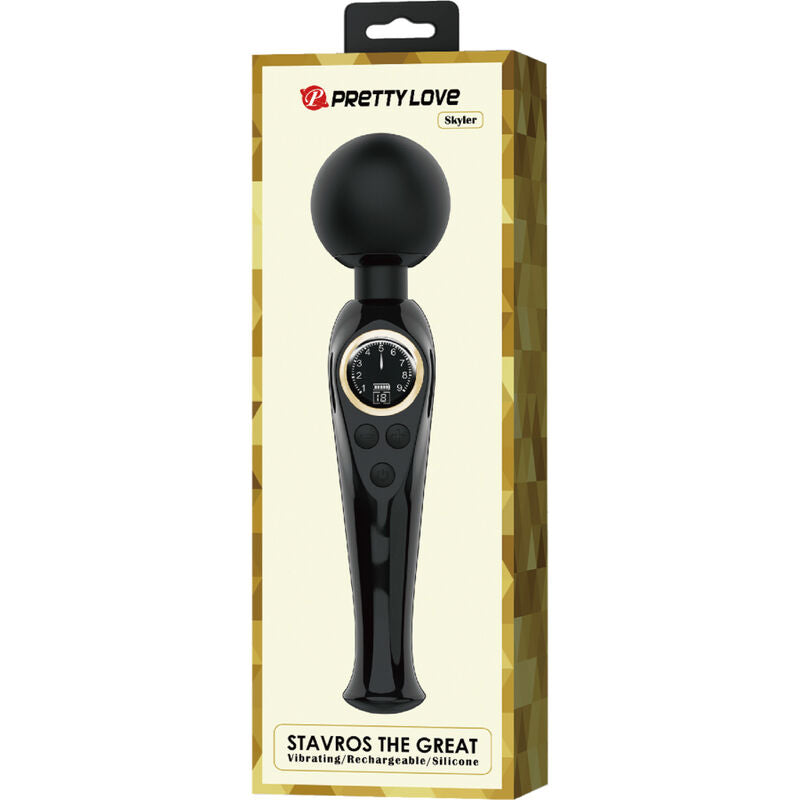 Pretty Love Skyler Vibrator Wand Black | Niks.fi verkkokauppa
