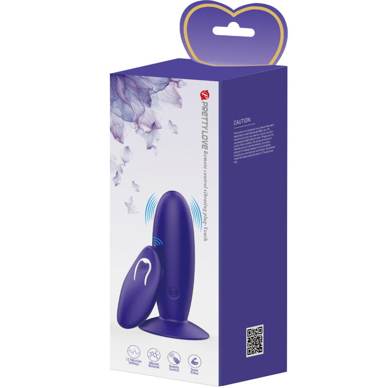 Pretty Love Youth Plug Anal Vibrator Remote Control Violet | Niks.fi verkkokauppa